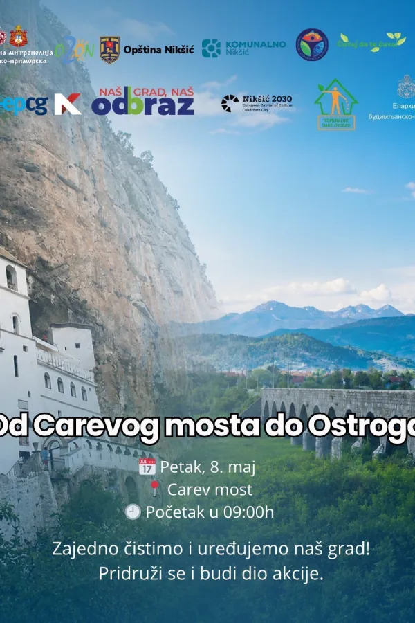 Akcija či&scaron;ćenja na potezu Carev most-Manastir Ostrog u petak