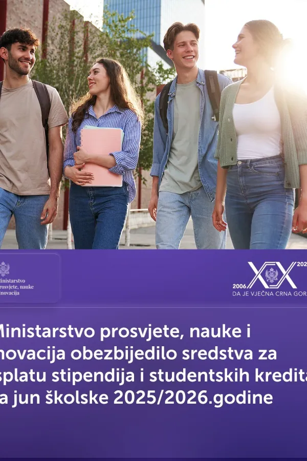 MPNI: Obezbijeđena sredstva za isplatu stipendija i studentskih kredita za jun
