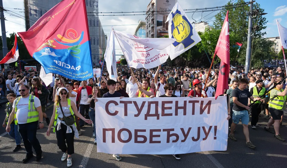 Zavr&scaron;en skup u Kraljevu, ključna poruka na Vidovdan: Studenti pobjeđuju