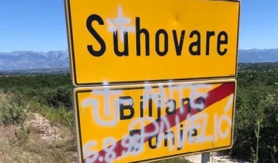 Grafiti sa usta&scaron;kim simbolima