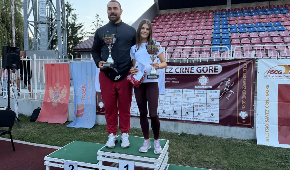 Sara Đokić i Tomaš Đurović najbolji atletičari mitinga u Pljevljima